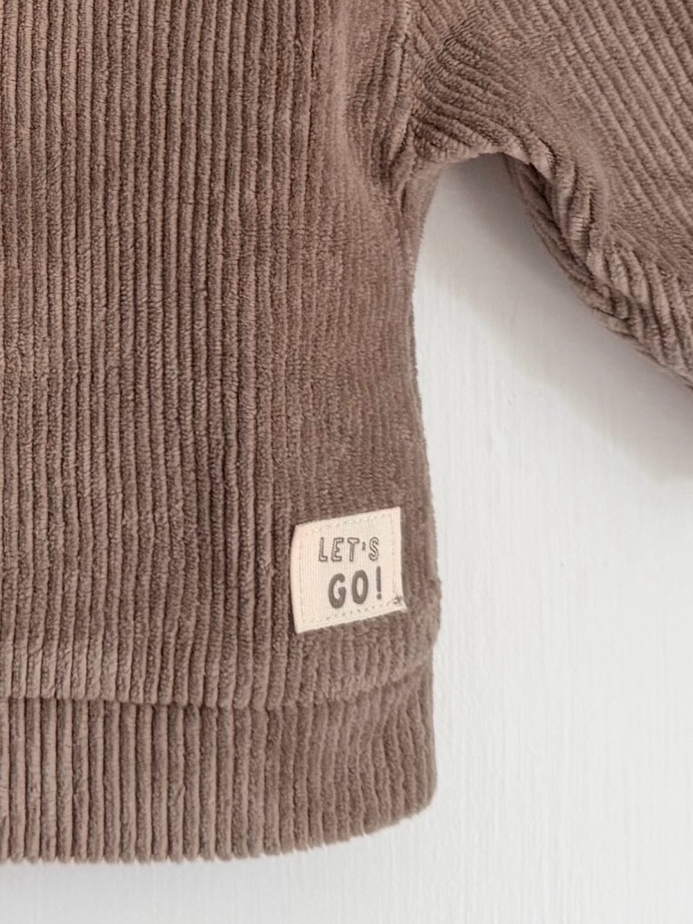 Carter's Brown Ribbed 1/4 Buttoned Pullover - Picture 4 of 4